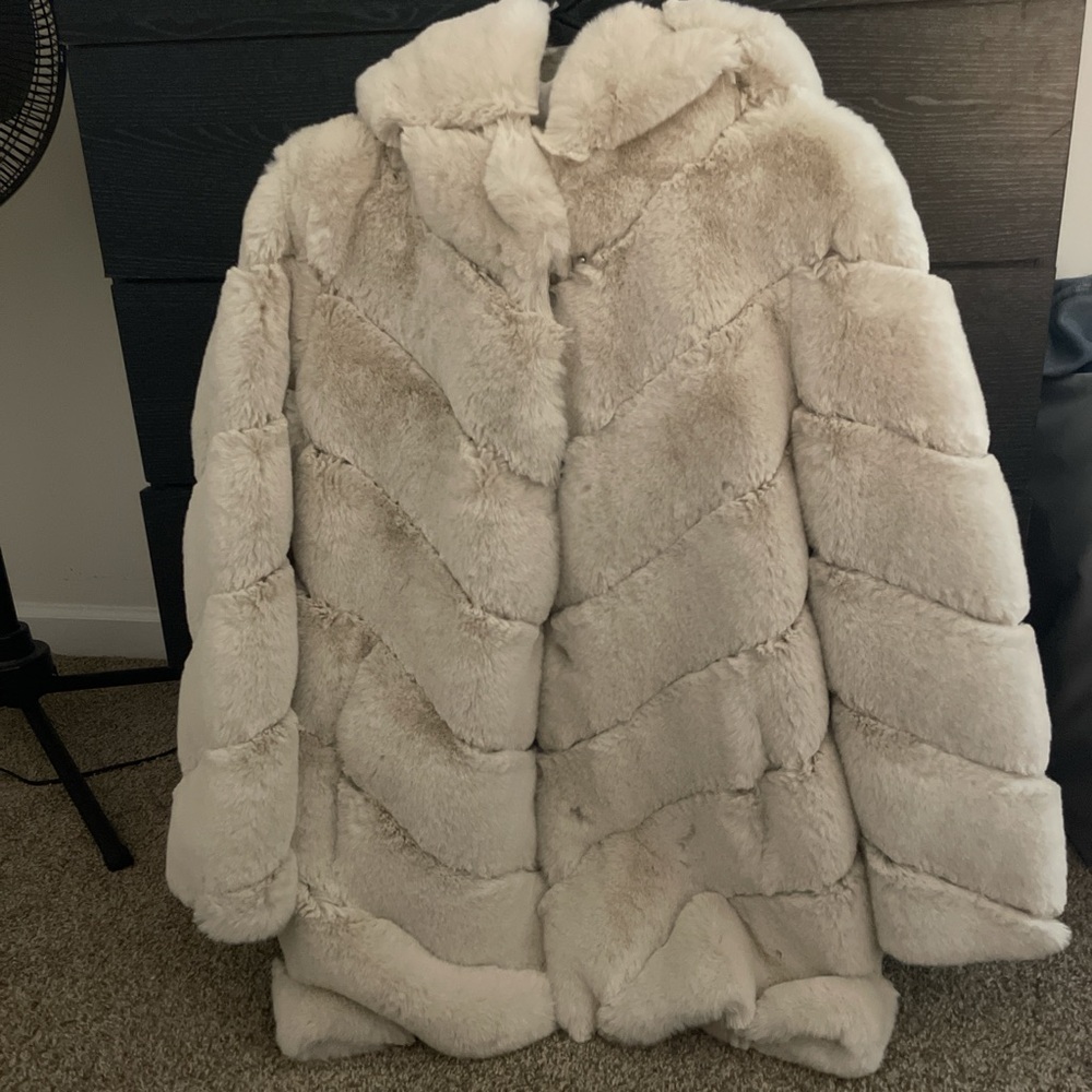 BCBGMaxAzria Cream Teddy Jacket